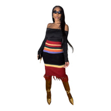 Load image into Gallery viewer, Color Block Knitted Skirt
