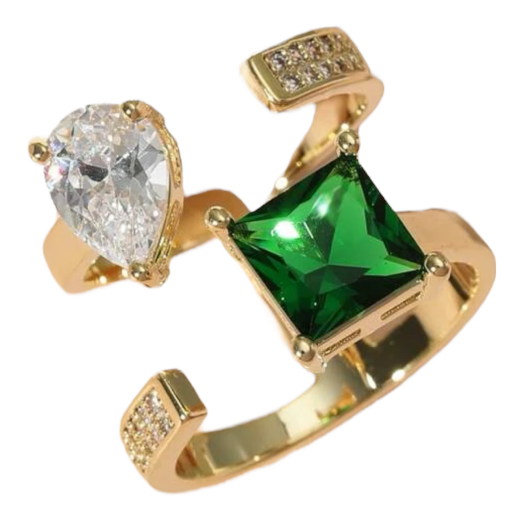 Emerald Cuff Ring